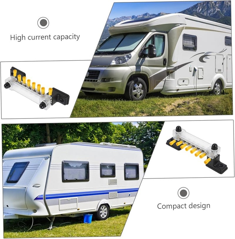 GLEAVI 48V DC Terminal Bus Bar Compact Power Distribution Block for RV and Yacht - Image 2